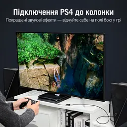 Зовнішня звукова карта Vention аудіоадаптер USB-A з окремими роз’ємами 3,5 мм для навушників і мікрофона 2.1 каналу 16 біт 44,1/48 кГц Plug and Play сірий (CDKHB) - мініатюра 6