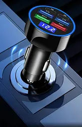 Автомобільний зарядний пристрій USB-C з дисплеєм напруги, 4 USB і 2 PD-порти, QC3.0, Super Fast заряджання - мініатюра 7