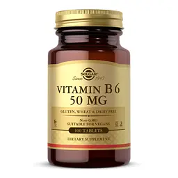 Вітамін B6, Vitamin B6 50mg - 100 tabs