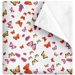 Багаторазова непромокаюча пелюшка Butterflies 100х140 см різнобарвна (Diaper_ButterfliesYellowRed_100x140)