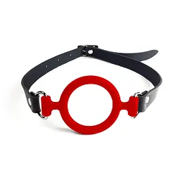 Кляп силіконове кільце натуральна шкіра, Gag ring внутрішній діаметр кільця 40 мм, Червоний Art of Sex SO6706 95112 - мініатюра 2