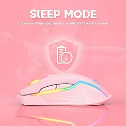 Комп'ютерна мишка Onikuma CW15 RGB підсвітка 3600 DPI для ПК і ноутбука Рожевий - мініатюра 7