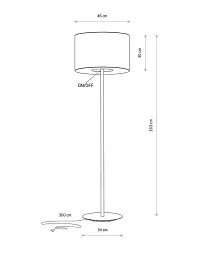 Торшер Nowodvorski 11676 Lago E27 1x25W IP20 сірий - мініатюра 5