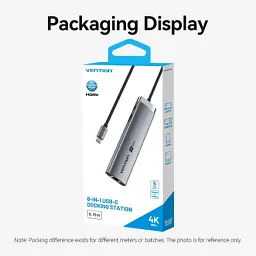 Концентратор Vention USB-C 7-in-1 USB-C PD + USB 3.2 + USB 3.0 + USB 2.0 + RJ45 + SD/TF + HDMI 0.15m (TGUHB) - мініатюра 12