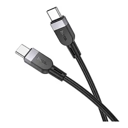 Кабель синхронізації Hoco X109 Silicone 60W/3A Type-C to Type-C 1m Black (35920_3605824) - мініатюра 2