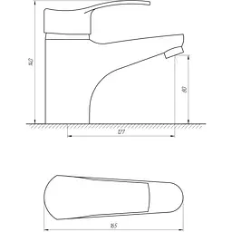 Змішувач для раковини Globus Lux QUEENSLAND GLQU-0222 - мініатюра 4