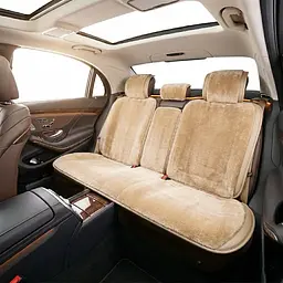 Накидки для сидінь хутряні Mutton Premium Комплект Бежеві - мініатюра 3