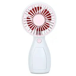 Портативний ручний вентилятор Bambi MK 5663-1Pink 13 см, акумулятор, USB зарядне