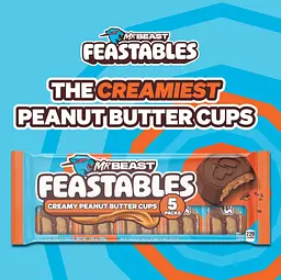 Шоколадні батончики Feastables MrBeast Peanut Butter Cups 5 шт х 40 г - мініатюра 6