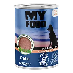 Вологий корм Hermos My Food Паштет для собак з лососем 400 г