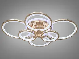 LED-люстра з диммером і кольоровою підсвіткою, колір хром, 135W - мініатюра 3