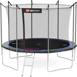 Батут Hop-Sport 10ft (305см) чорно-синій з внутрішньою сіткою (4 ноги)