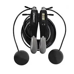 Скакалка швидкісна з лічильником TwinRope EasyFit EF-1909-GY 2,8 метра