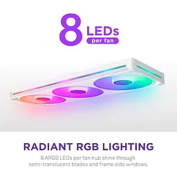 Вентилятор NZXT F420 RGB Core Fan Single Frame (RF-U42HF-W1) White - мініатюра 10