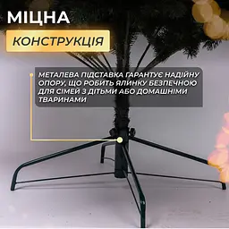 Лита штучна ялинка 2.3 м зелена Говерла Преміум LUGI TD-GOVGR23 - мініатюра 4