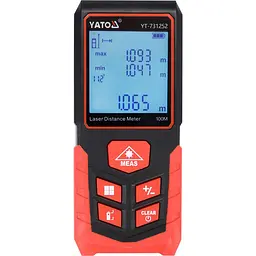 Лазерний далекомір Yato з LCD-дисплеєм 100 м (YT-731252)