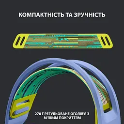 Ігрові навушники Logitech G733 Lightspeed Wireless RGB Lilac (981-000890) [69894] - мініатюра 5