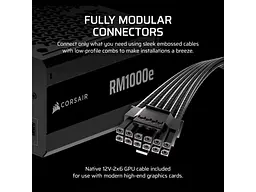 Блок живлення Corsair RM1000e Black (CP-9020297) - мініатюра 6