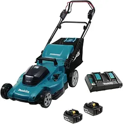 Газонокосарка самохідна акумуляторна Makita DLM539CT2 (53 см, 20-100 мм, 70 л, LXT)