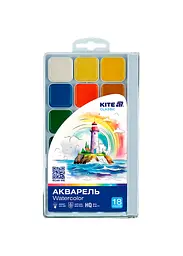 Фарби акварельні 18 кол. KITE Classic (K-066)