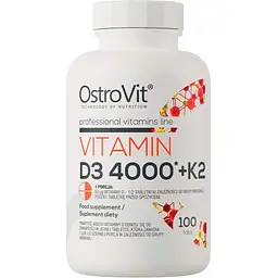 Витаминный комплекс OstroVit Vitamin D3 4000 + K2 100 таблеток