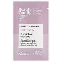 Шампунь для блиску сухого і тьмяного волосся Nook BEAUTY FAMILY HARMONY 10 мл