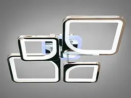 Стельова люстра з диммером і LED підсвічуванням, колір хром, 100W - мініатюра 2