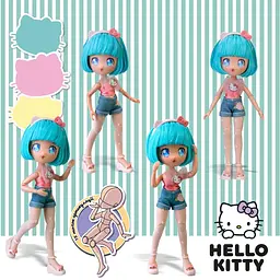 Ігровий набір 4SF Manga Dolls серії Hello Kitty Красуня Пінк на скутері з аксесуарами (HKTF3000) - мініатюра 9