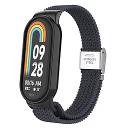 Ремінець для Xiaomi Smart Band 10/9/8, Braided Solo Loop, чорний, нейлоновий плетений браслет, еластичний змінний ремінець для фітнес-трекера з надійним кріпленням, ArmorStandart (ARM86881)