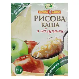 Каша рисова Еко з вершками і яблуком 51 г