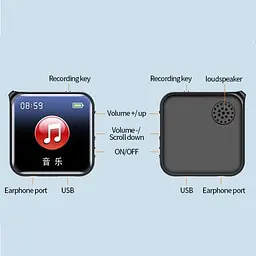 Міні диктофон з великим екраном, радіо та MP3 плеєром Nectronix M30, 64 Гб пам'яті (101084-64) - мініатюра 8
