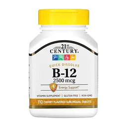 Вітамін B12 21st Century 2500 мкг (B-12 Sublingual) - 110 таблеток
