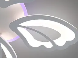 Стильна стельова LED-люстра для спальні та вітальні Diasha 8166/5WH біла, квітка, 80 Вт, 64 см, 10-16m2 - мініатюра 5