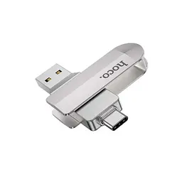 Флеш-накопичувач USB-A/C Hoco UD10 Wise Type-C USB flash drive 32Gb сріблястий - мініатюра 6