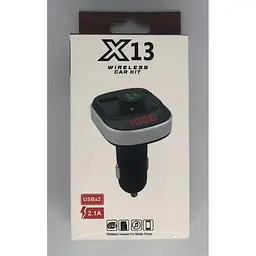 Автомобільний ФМ блютуз модулятор для автомагнітоли в машину X13 Usb Fm трансмітер для автомобіля - мініатюра 2