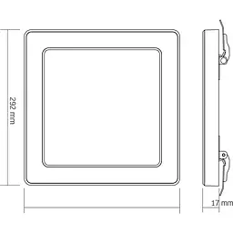 Світильник LED Videx квадратний DL6S 24W 3000K-4000K-6500K White (VL-DL6S-24CW) - мініатюра 4