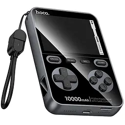 Портативний ЗП Power Bank Hoco Q47 Shine PD20W with cable + Game Console 10000 mAh Metal gray - мініатюра 4