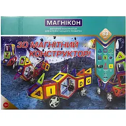 3D магнітний конструктор Магнікон, 83 елементів (МК-83)