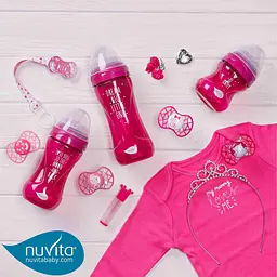 Дитяча пляшечка Nuvita 6031 Mimic Cool антиколікова 3+ 250 мл пурпурна NV6032PURPLE - мініатюра 4