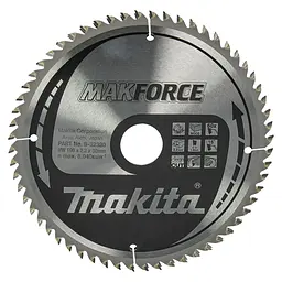 Диск пиляльний по деревині 190х30 мм (15.88/20 мм) 60T Makita B-32390