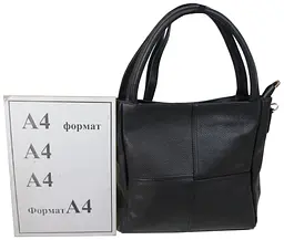 Жіноча шкіряна сумка на двох ручках Borsacomoda 853.023 Чорна - мініатюра 10