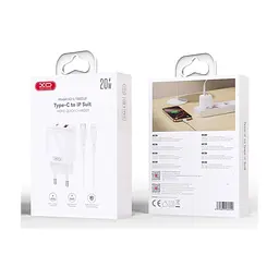 Зарядний пристрій XO 1xUSB-C PD20W + 1xUSB QC3.0 White (L158.white) - мініатюра 3