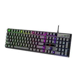 Мембранна ігрова клавіатура дротова HAVIT HV-KB101L RGB Black HAVIT (27972-000) - мініатюра 1