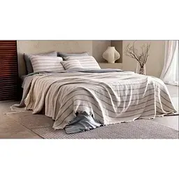 Муслінове покривало Striped Mavi 230х250 см Saheser pbe0051330