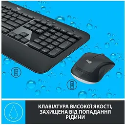 Комплект бездротовий Logitech MK540 Black USB - мініатюра 4