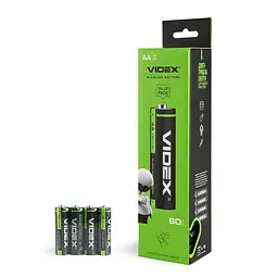 Батарейка лужна Videx LR6/AA 4шт SHRINK VIDEX (25468-000) - мініатюра 1