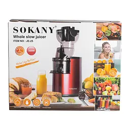 Соковижималка Sokany JE-25 шнекова на 1 л 300 Вт  - мініатюра 10