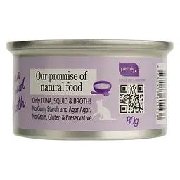 Вологий корм для котів Natural Kitty Broth Series у бульйоні з тунцем та кальмарами 80 г - мініатюра 3