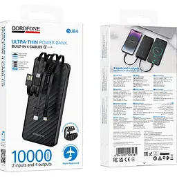 Зовнішній акумулятор Borofone BJ84 Smooth 10000mAh 10W Black [172722] - мініатюра 7