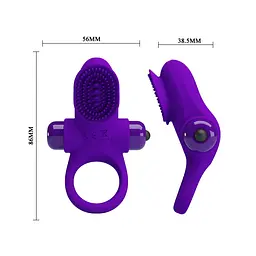 Ерекційне кільце - Pretty Love Vibrant Penis Ring II Purple - мініатюра 6